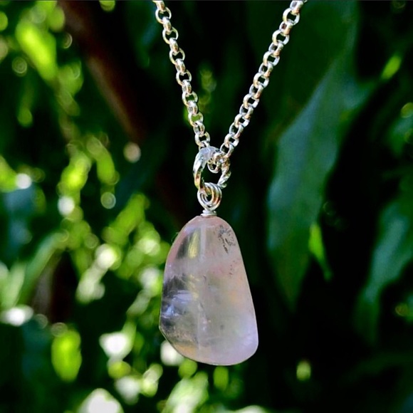 Hand Made Rose Quartz Charm Necklace - Picture 4 of 6